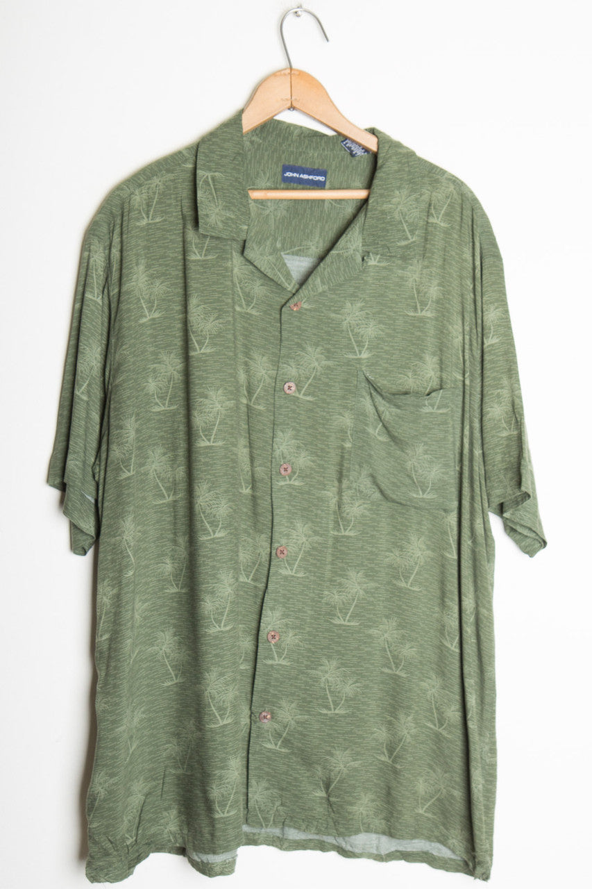 Green Palm Tree Hawaiian Shirt 1