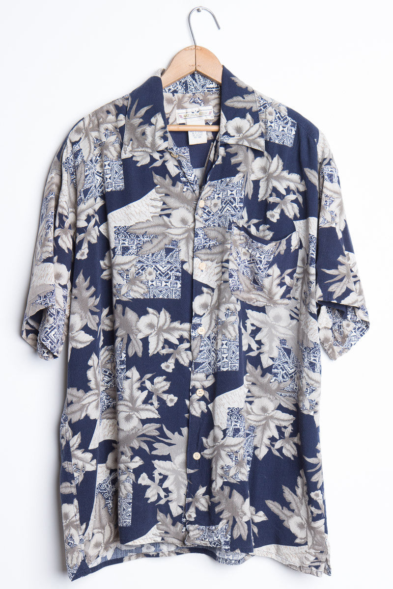 Blue & Grey Vintage Hawaiian