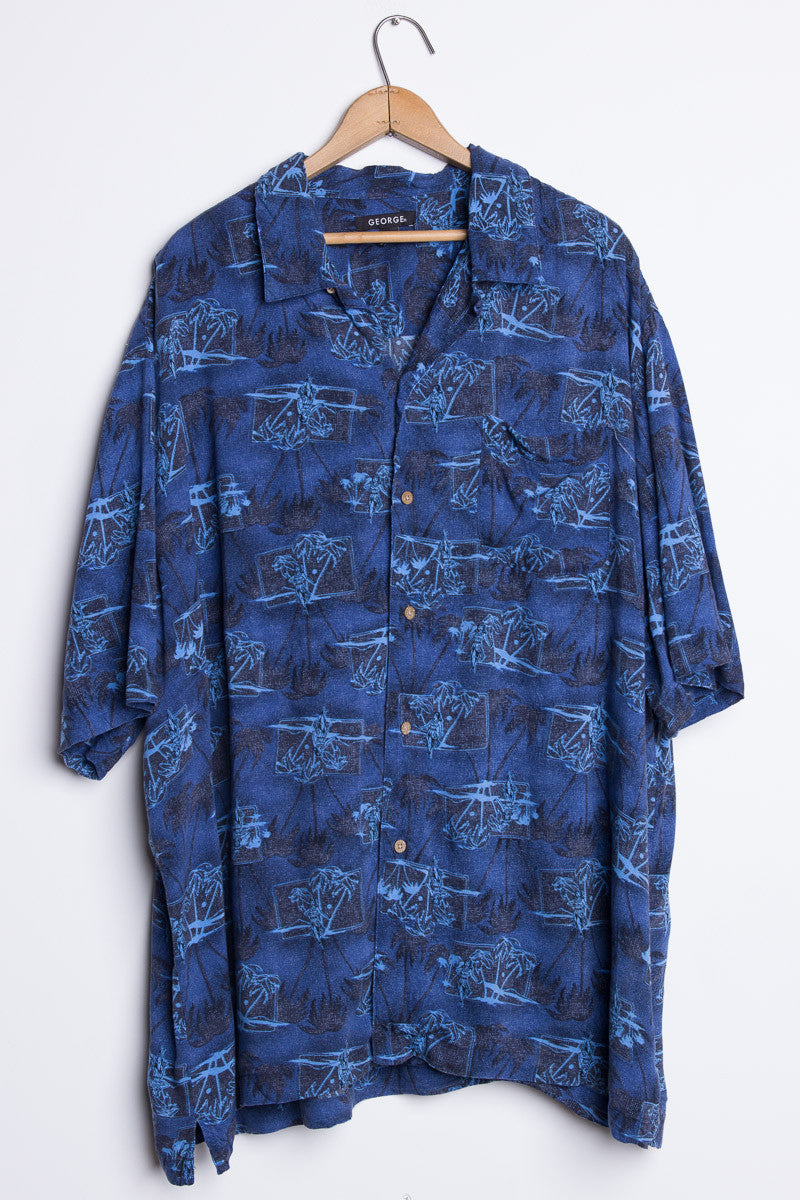 Blue Hula Girl Vintage Hawaiian