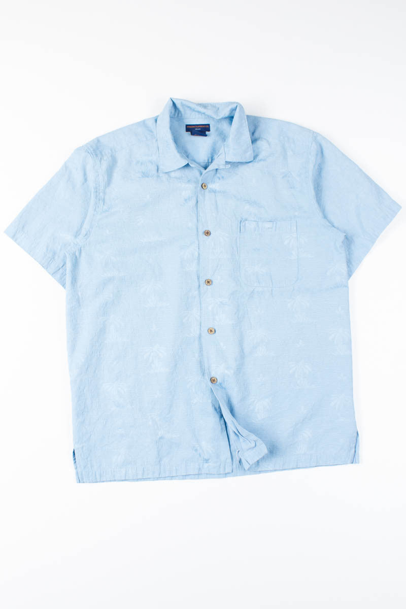 Blue Textured Vintage Hawaiian