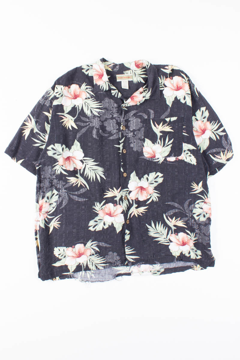 Black Hibiscus Vintage Hawaiian