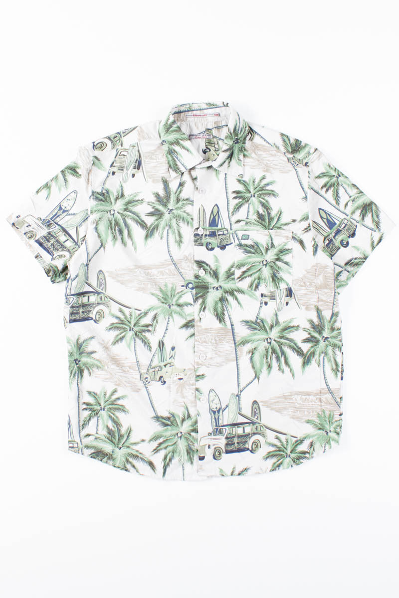 Green Car and Boards Vintage Hawaiian