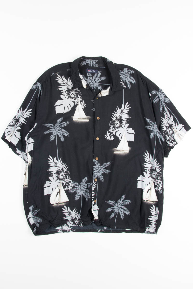 Black Sail Boat Vintage Hawaiian