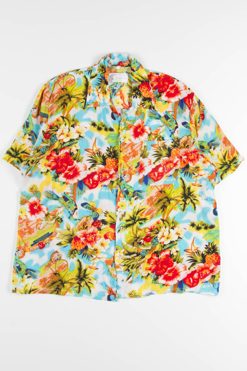 Butterfly Floral Vintage Hawaiian