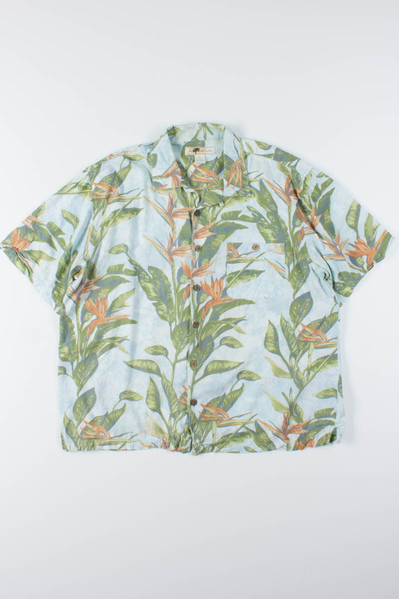 Blue & Green Flora Vintage Hawaiian