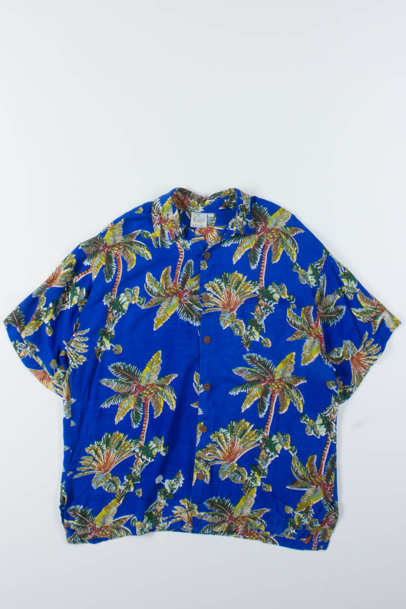 Royal Blue Palms Vintage Hawaiian