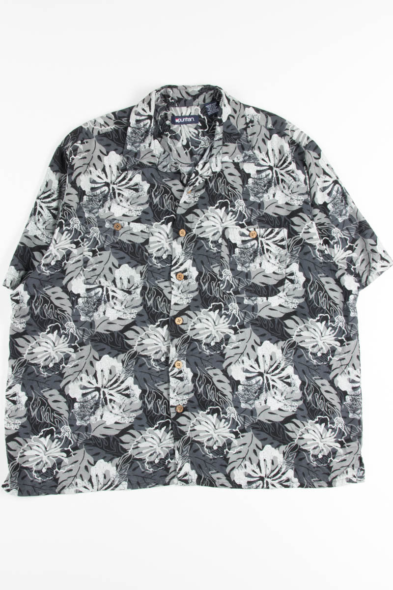 Black Floral Vintage Hawaiian 5