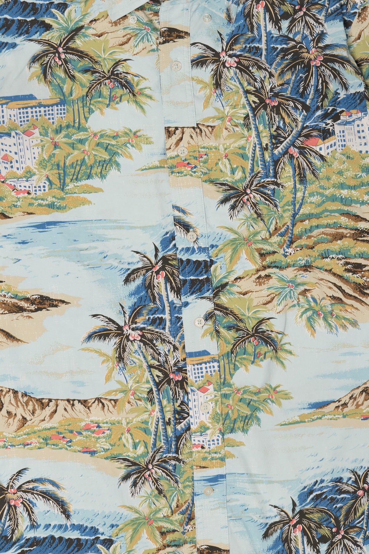 Light Blue Southern Tide Reyn Spooner Hawaiian Button Up Shirt (2010s)