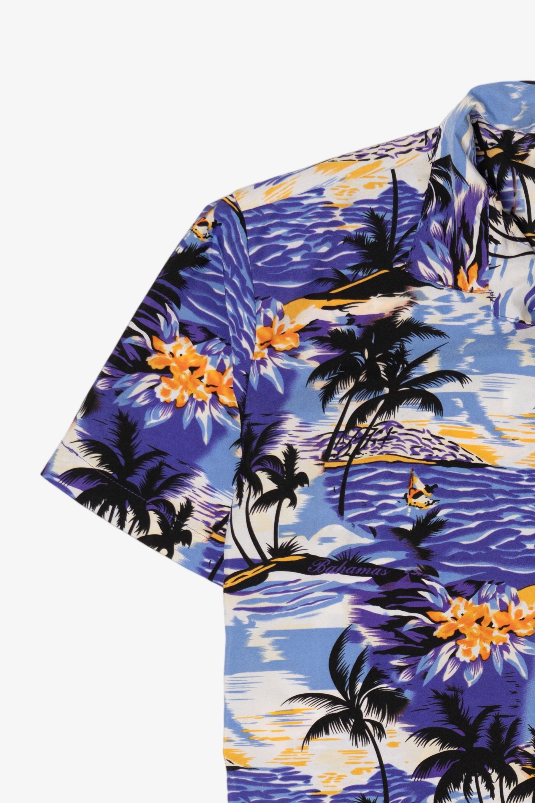Banana Bay Tropical Hawaiian Button Up Shirt
