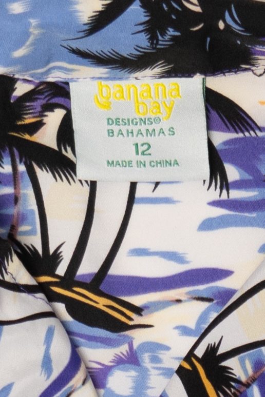 Banana Bay Tropical Hawaiian Button Up Shirt