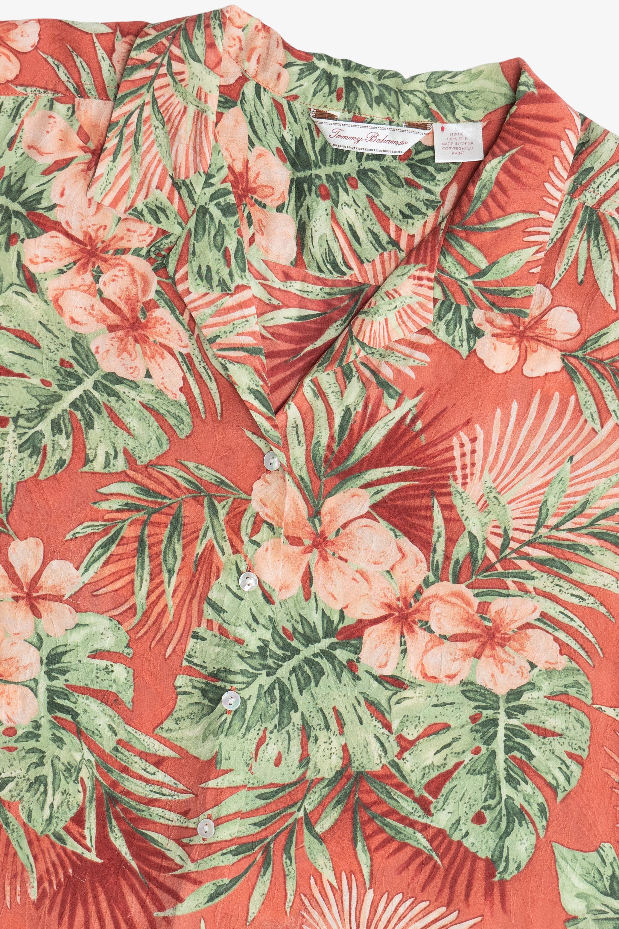 Tommy Bahama Silky Hawaiian Button Up Shirt (2010s)