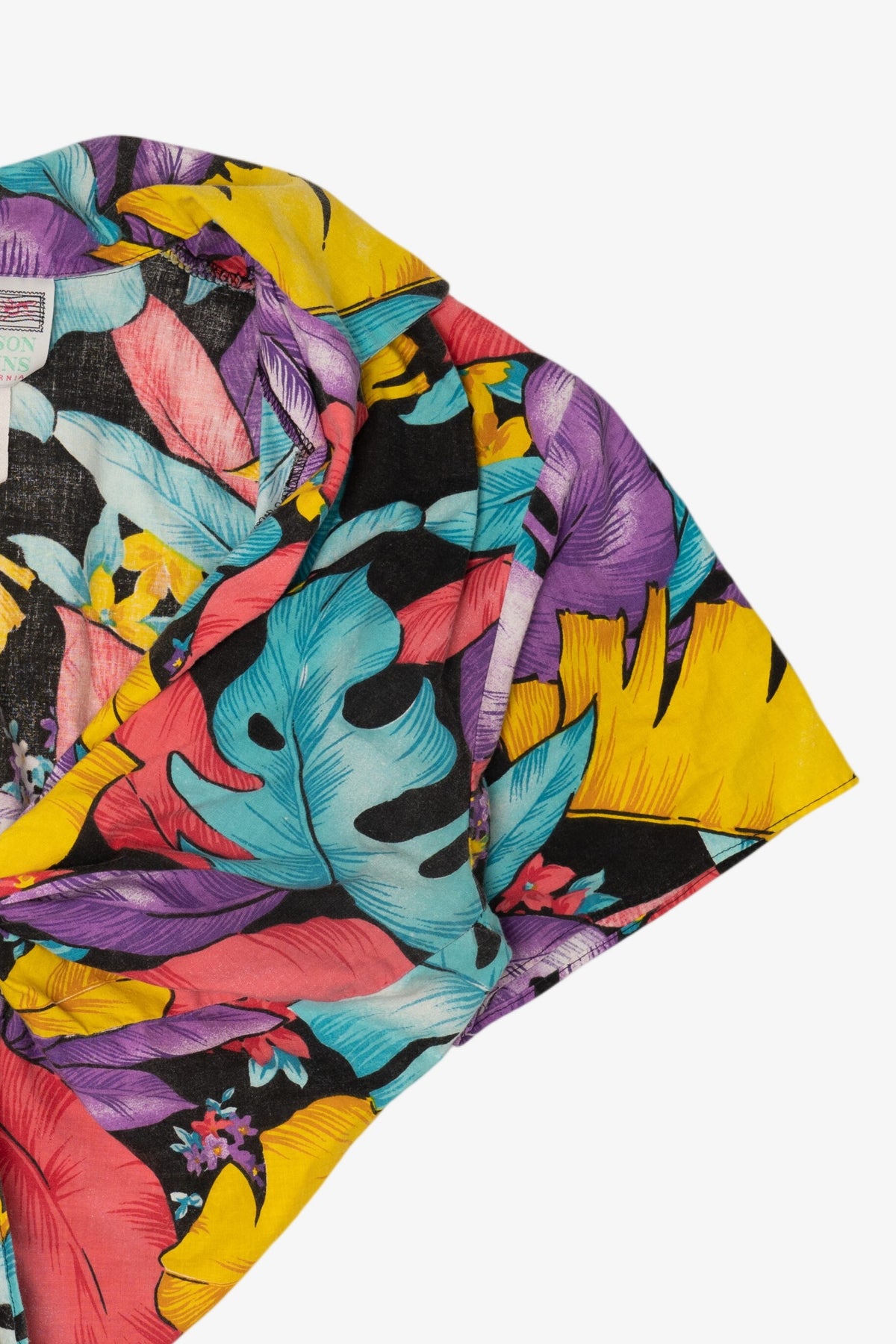 Vintage Topson Downs Colorful Tie Waist Blouse (1980s)