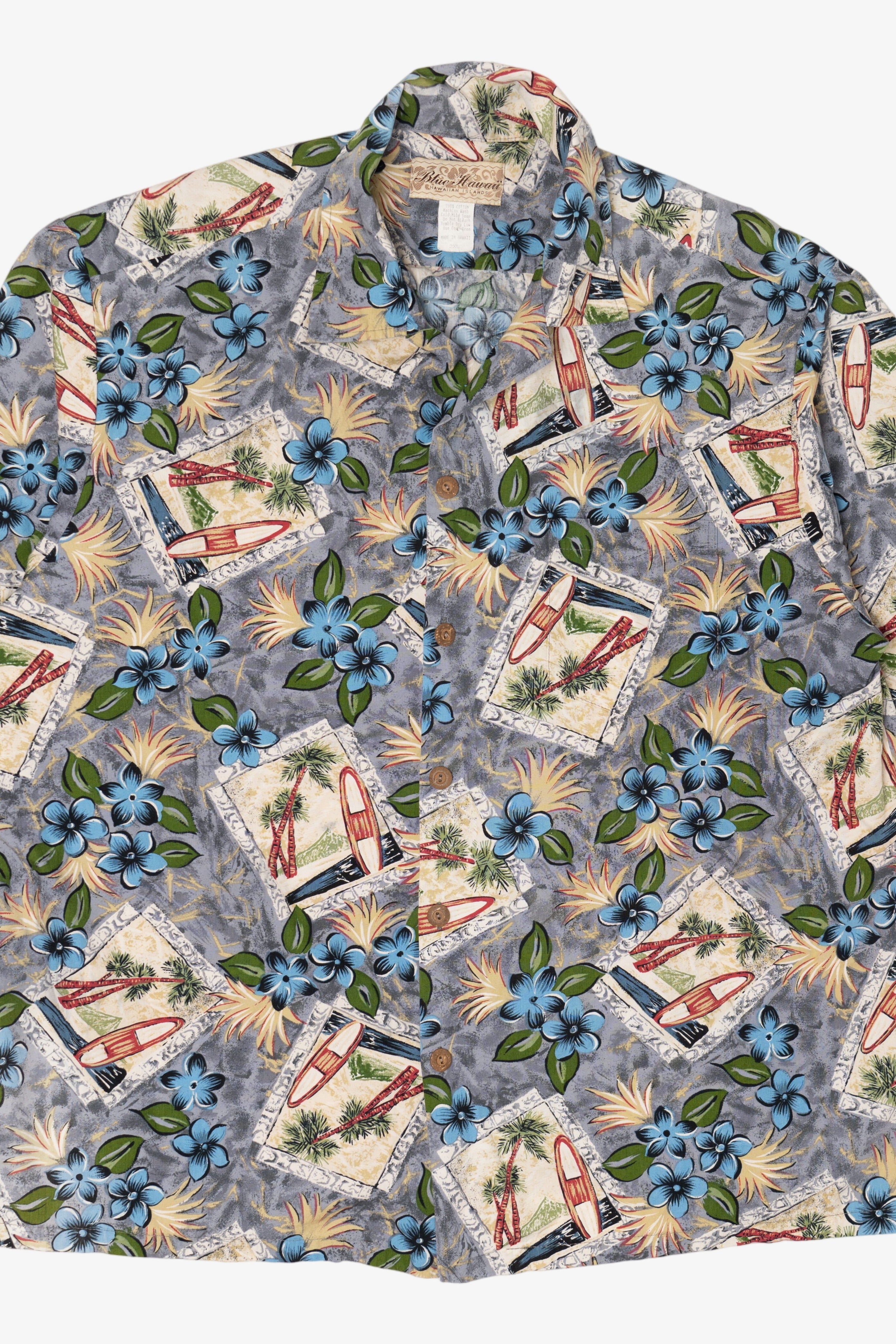 Vintage Blue Hawaii Button Up Hawaiian Shirt (1990s)