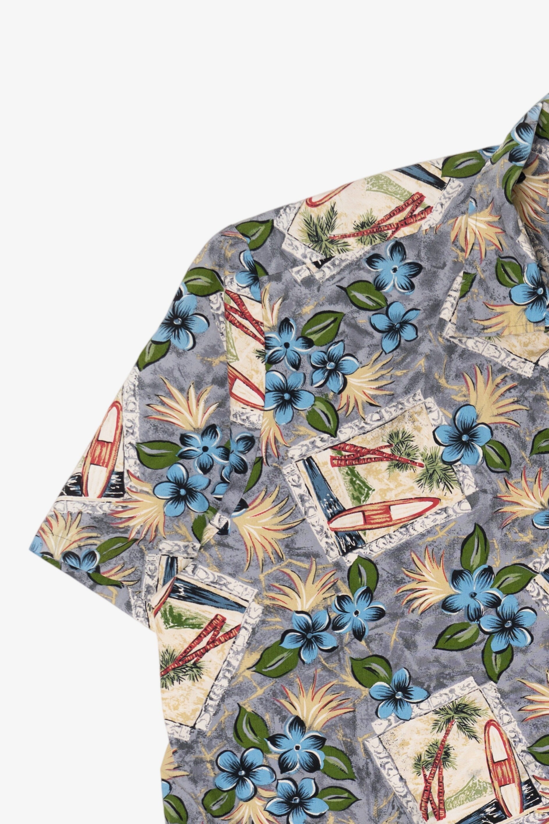 Vintage Blue Hawaii Button Up Hawaiian Shirt (1990s)