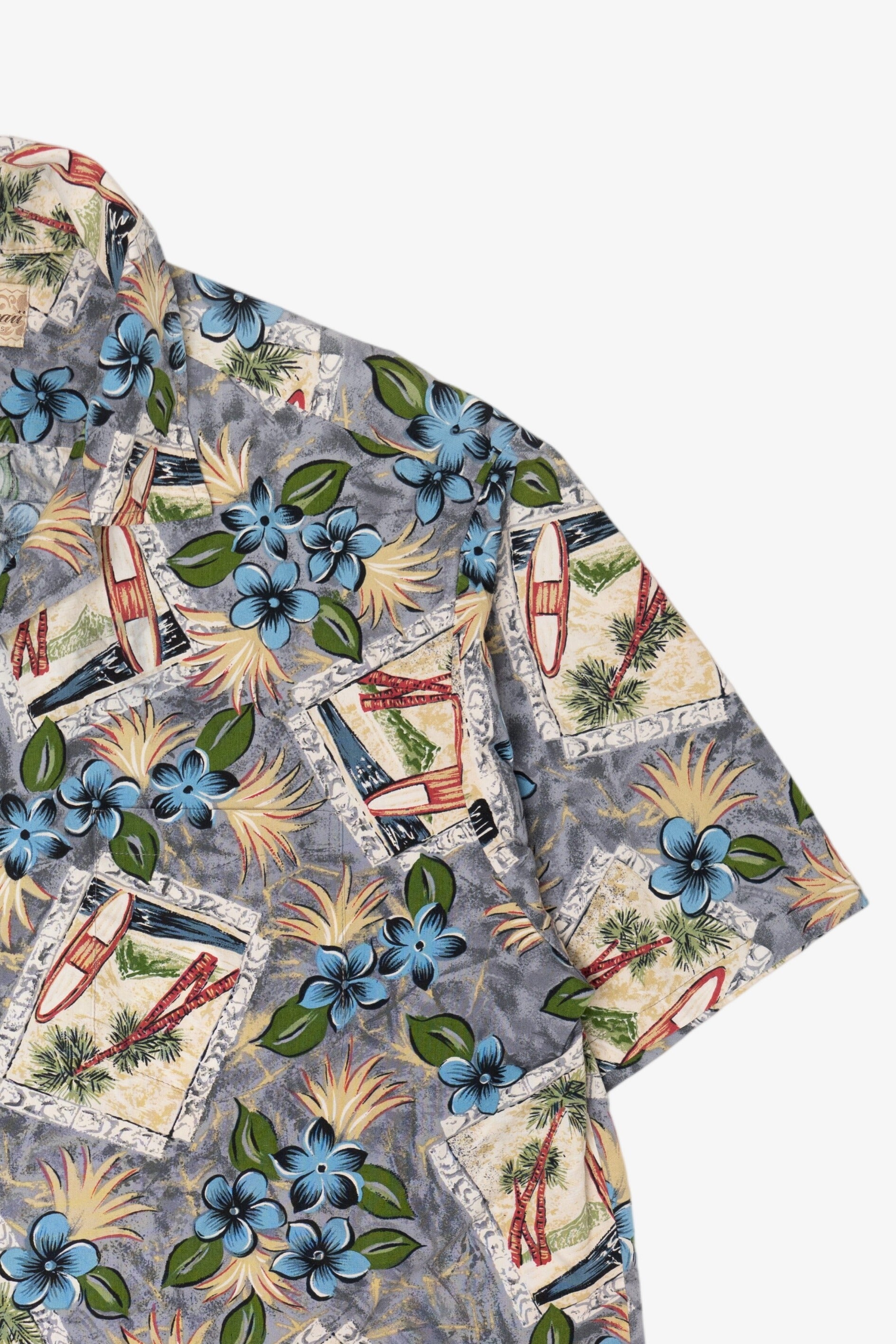 Vintage Blue Hawaii Button Up Hawaiian Shirt (1990s)