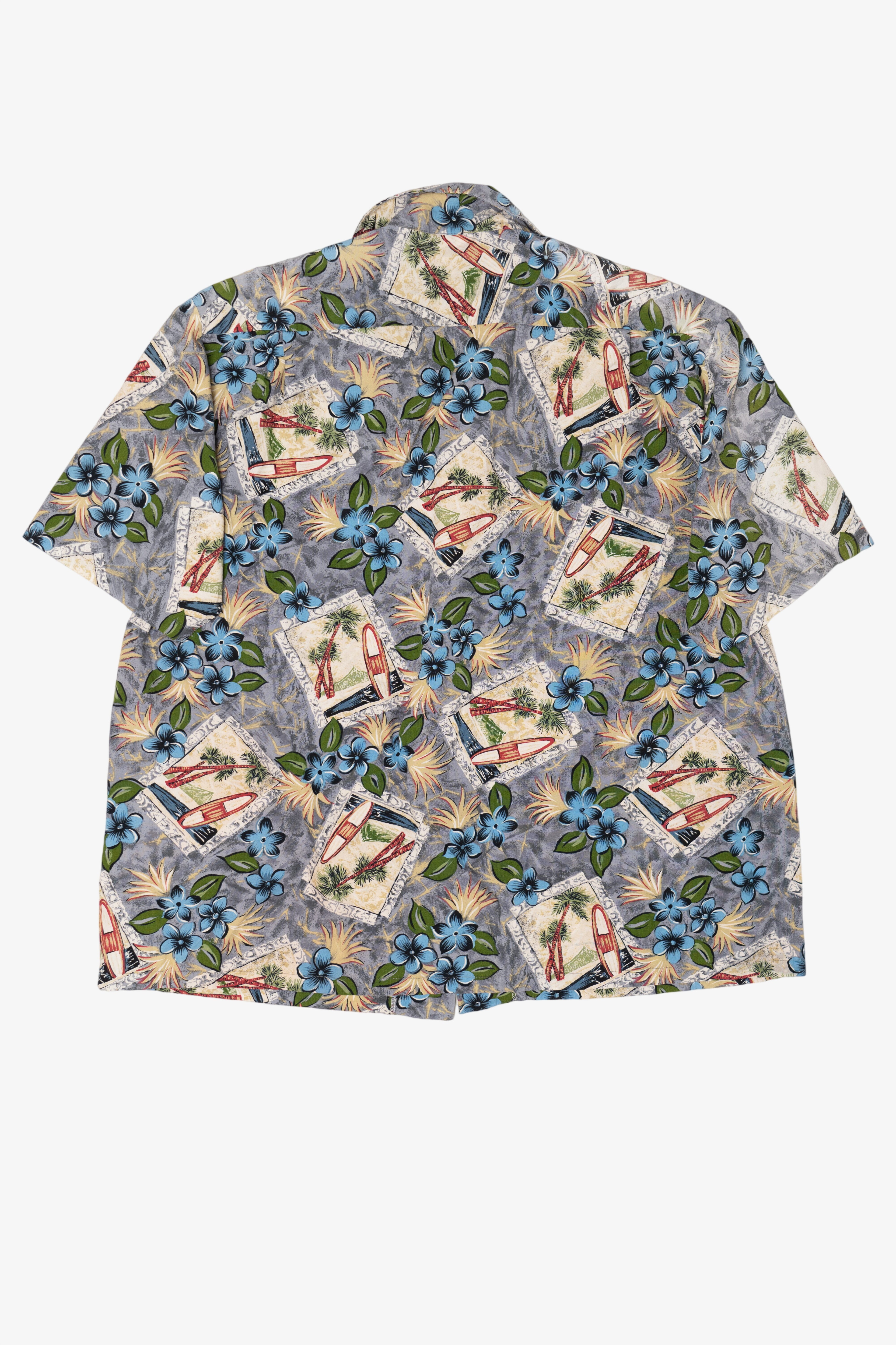 Vintage Blue Hawaii Button Up Hawaiian Shirt (1990s)