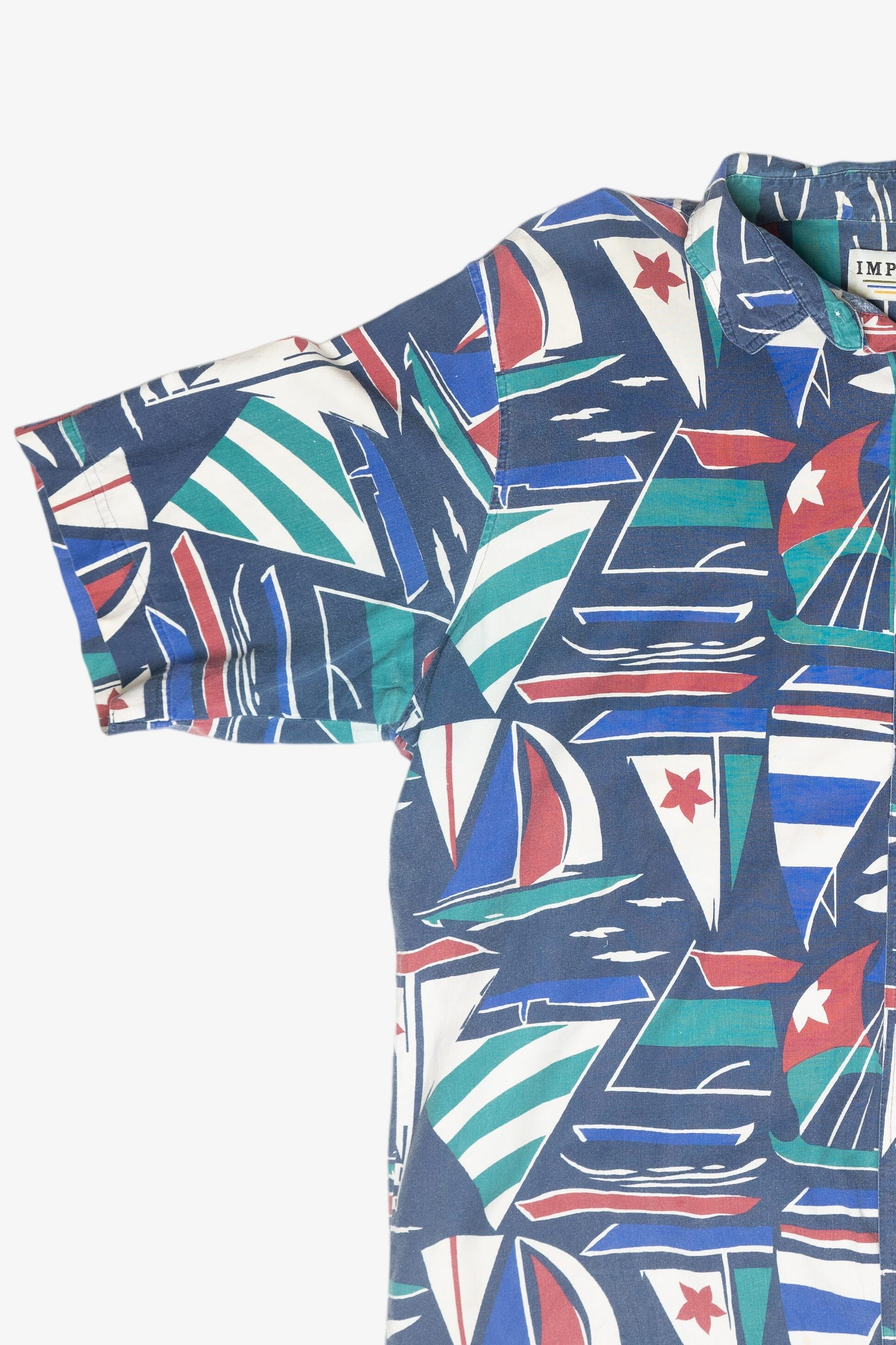 Vintage Impact Sailboats Hawaiian Shirt (1980s)