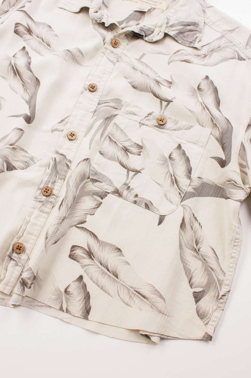 Vintage Cropped Island Republic Hawaiian Shirt