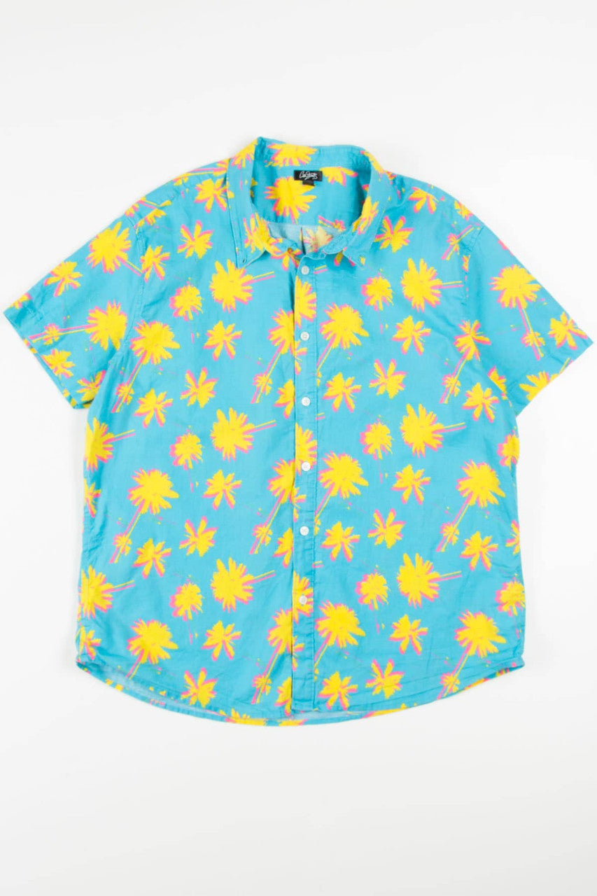 Palm Tree Silhouette Hawaiian Shirt 1987