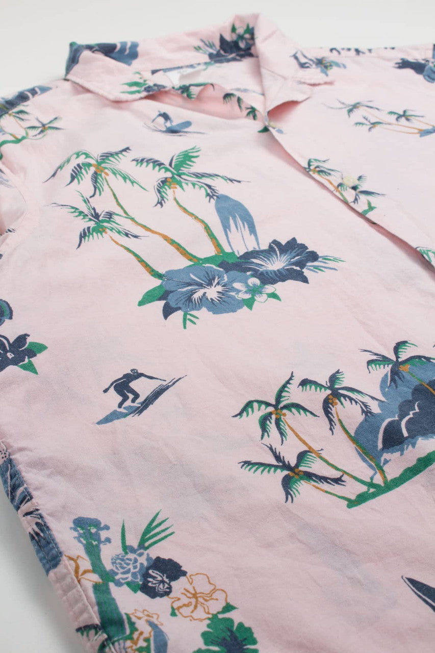Pastel Pink Surfer Hawaiian Shirt 2031