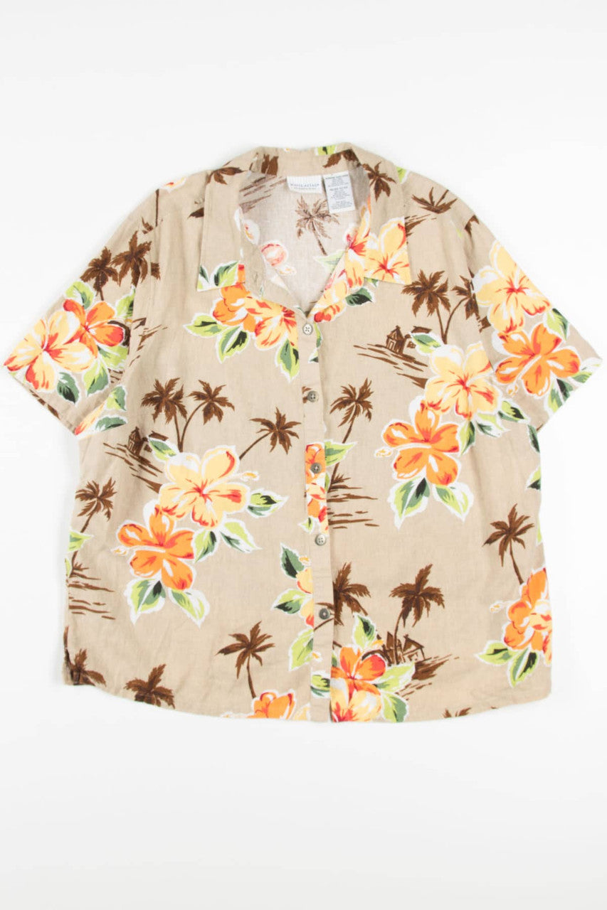 Women's Linen Hawaiian Shirt 2060