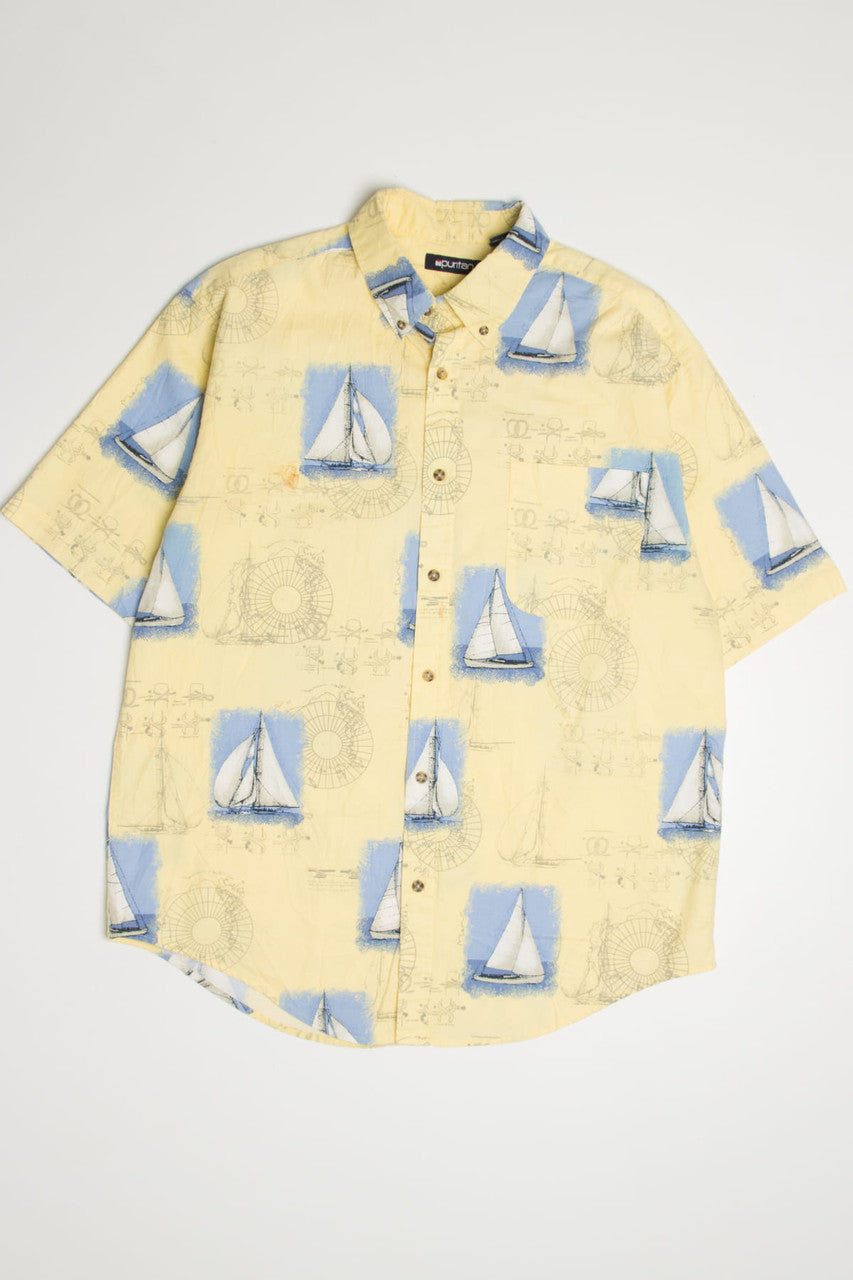 Vintage Sailboat Hawaiian Shirt 2065