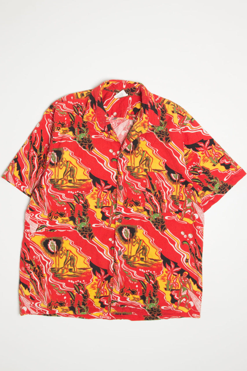 Red Fishermen Hawaiian Shirt 2072