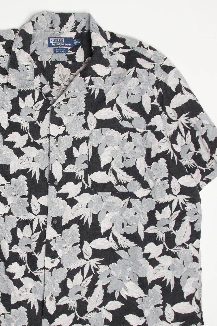 Black Polo By Ralph Lauren Hawaiian Shirt 2073
