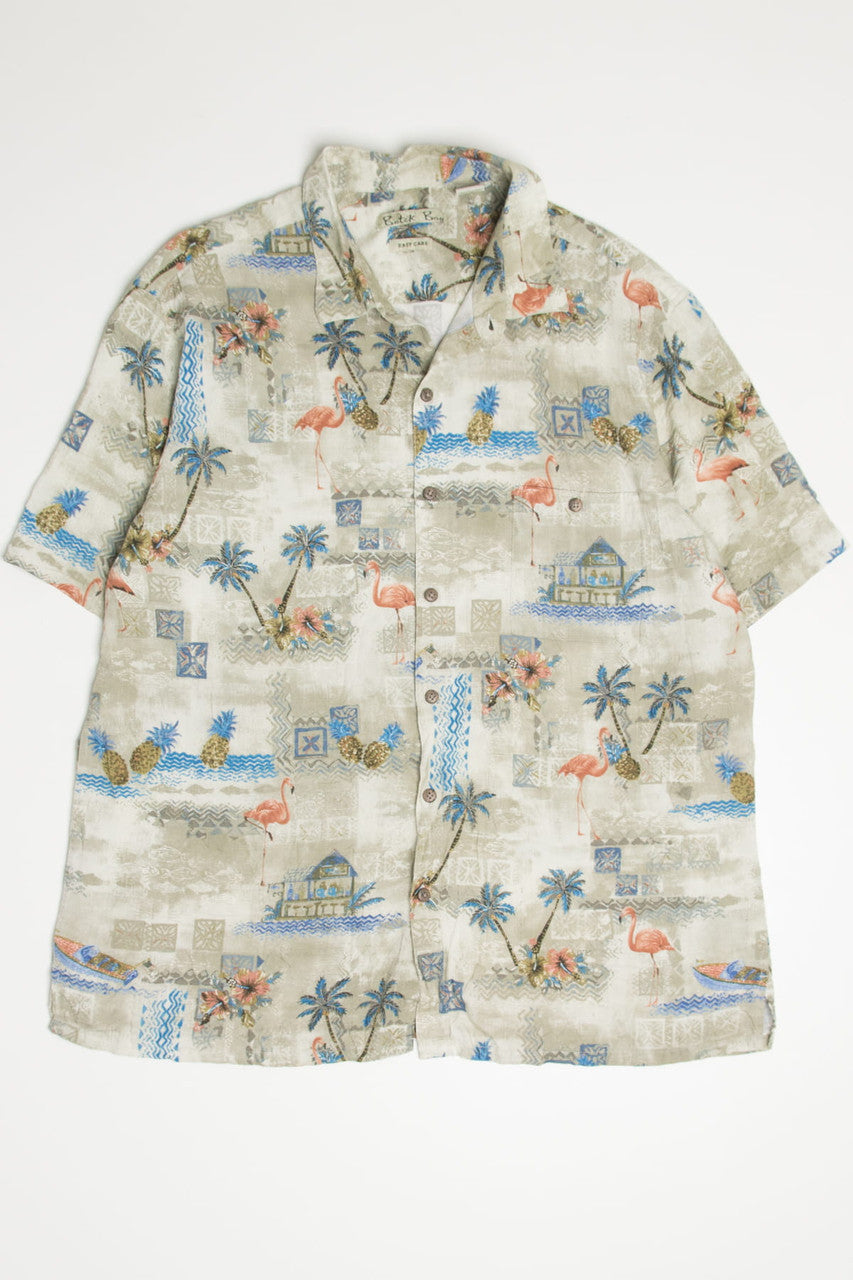 Vintage Flamingo Batik Bay Hawaiian Shirt 2080