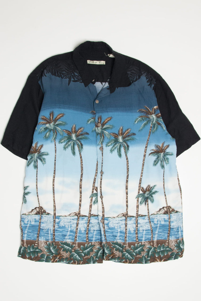 Palm Tree Beach Batik Bay Hawaiian Shirt 2082