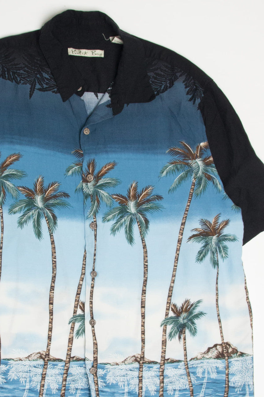Palm Tree Beach Batik Bay Hawaiian Shirt 2082