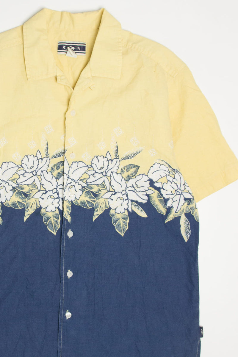 Women's Orchid Panel Navy Hawaiian Shirt main image 0