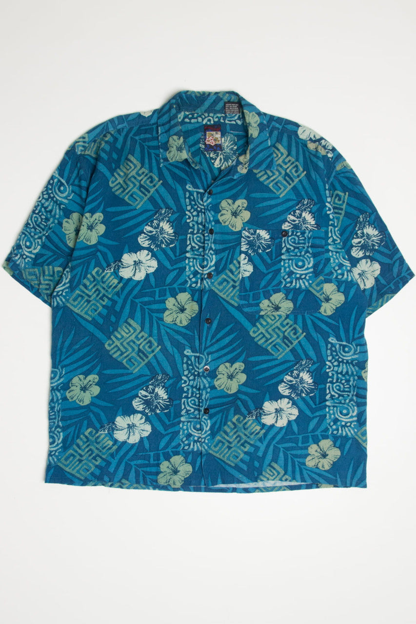 Teal Tropics Hawaiian Shirt 2121