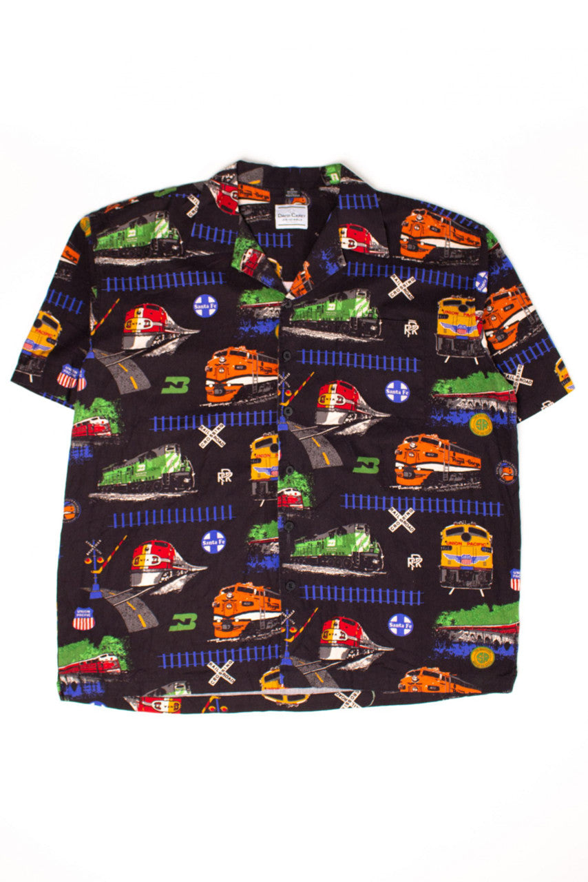 Vintage Railways Hawaiian Shirt
