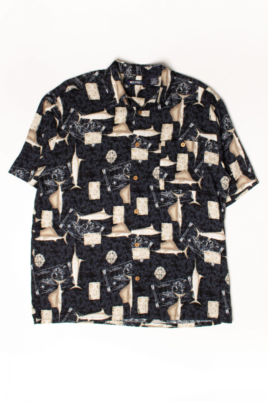 Vintage Swordfish Hawaiian Shirt