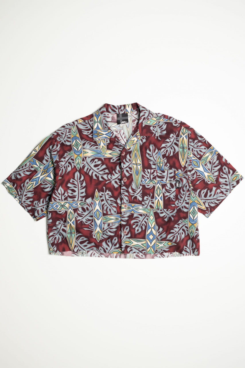 Cropped No Fear Hawaiian Shirt