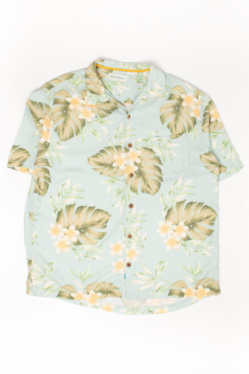 Caribbean Leaves & Flowers Hawaiian Shirt