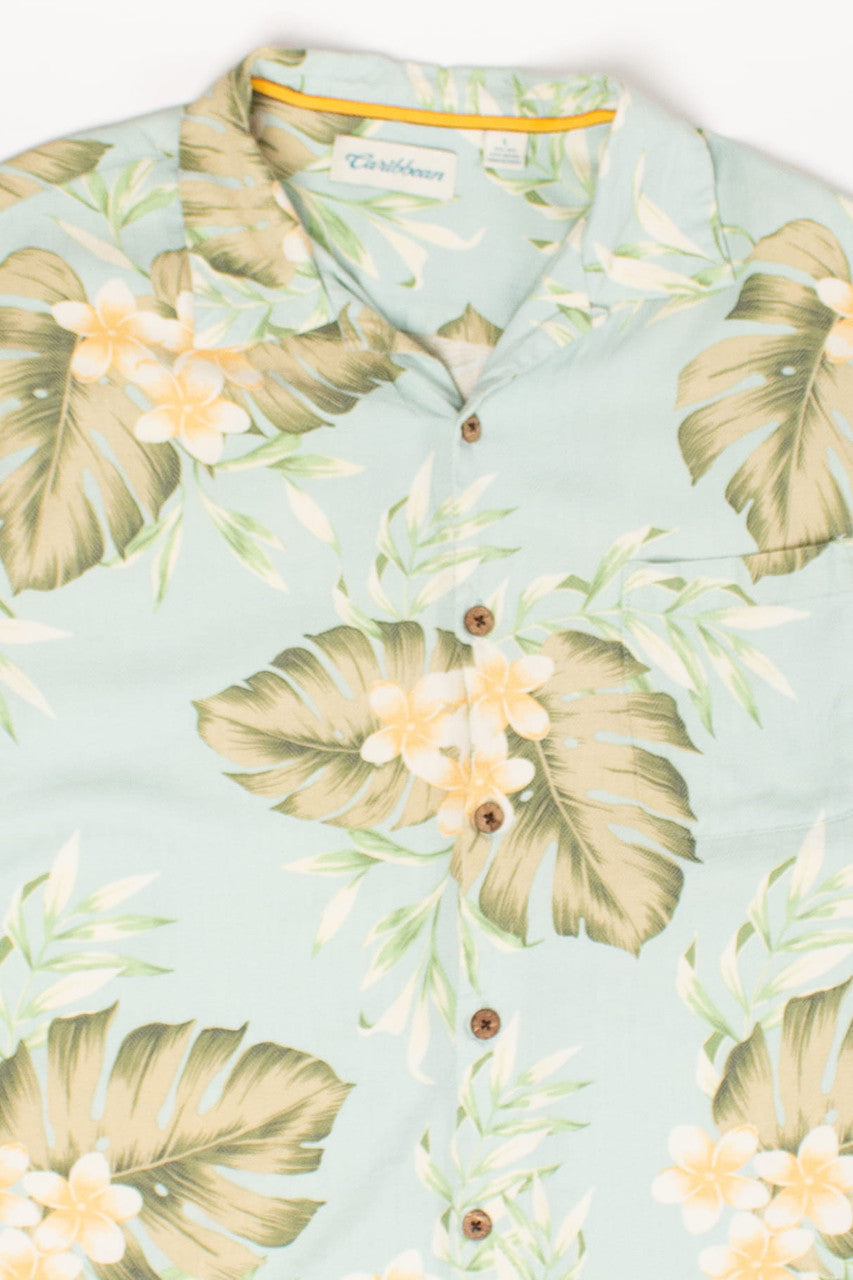 Caribbean Leaves & Flowers Hawaiian Shirt