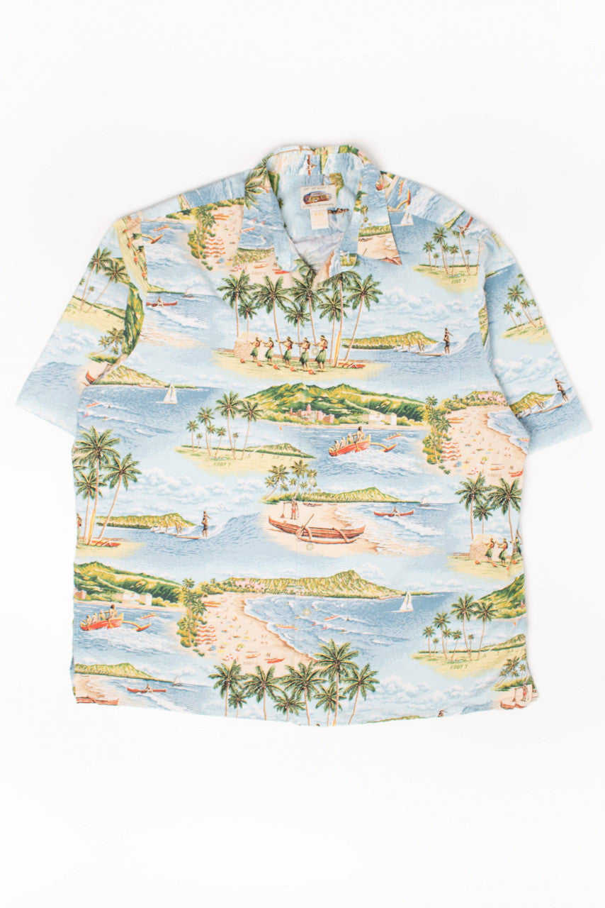 Vintage Art of Eddy Y Hula Hawaiian Shirt