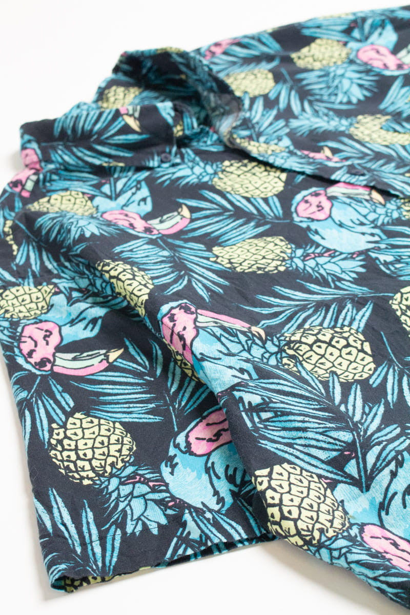 The Foundry Flamingo Pineapple Hawaiian Shirt