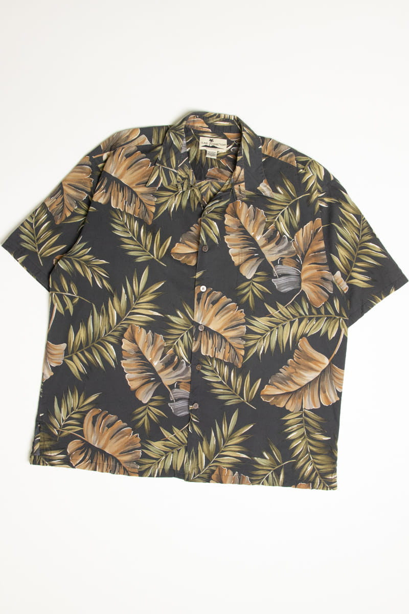 Island Connection Painted Leaves Hawaiian Shirt