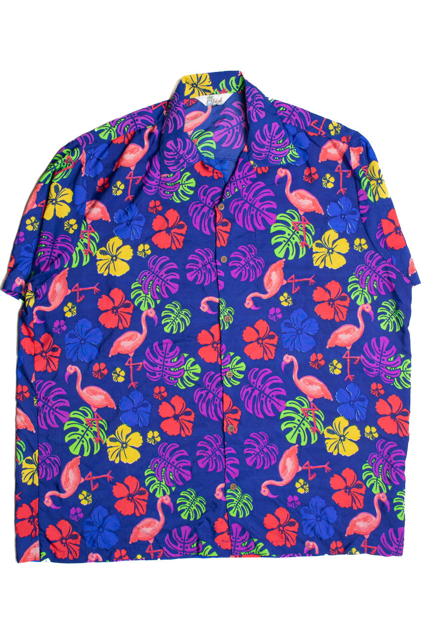 Flamingo Blue Hawaiian Shirt 2253
