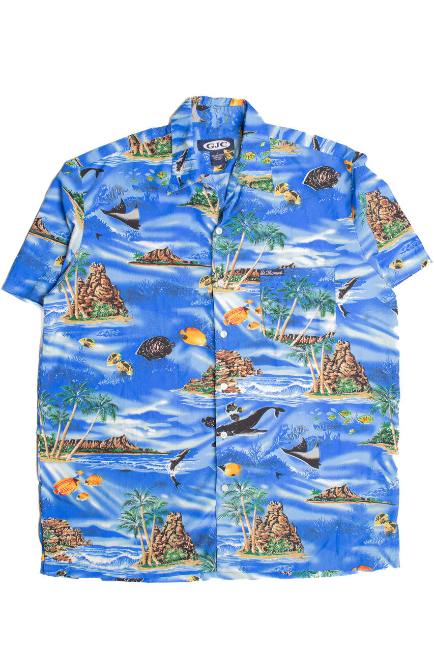 GJC Blue Hawaiian Shirt 2277