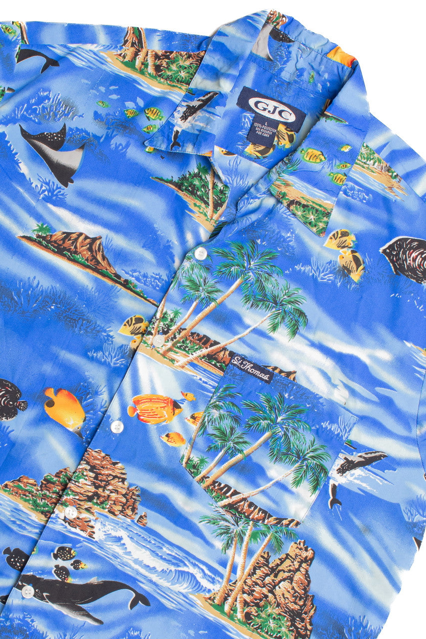GJC Blue Hawaiian Shirt 2277