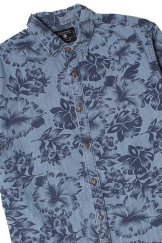 Blue Floral Hawaiian Shirt 2316
