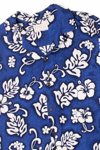 Vintage Hibiscus Hawaiian Shirt (1990s) 2335