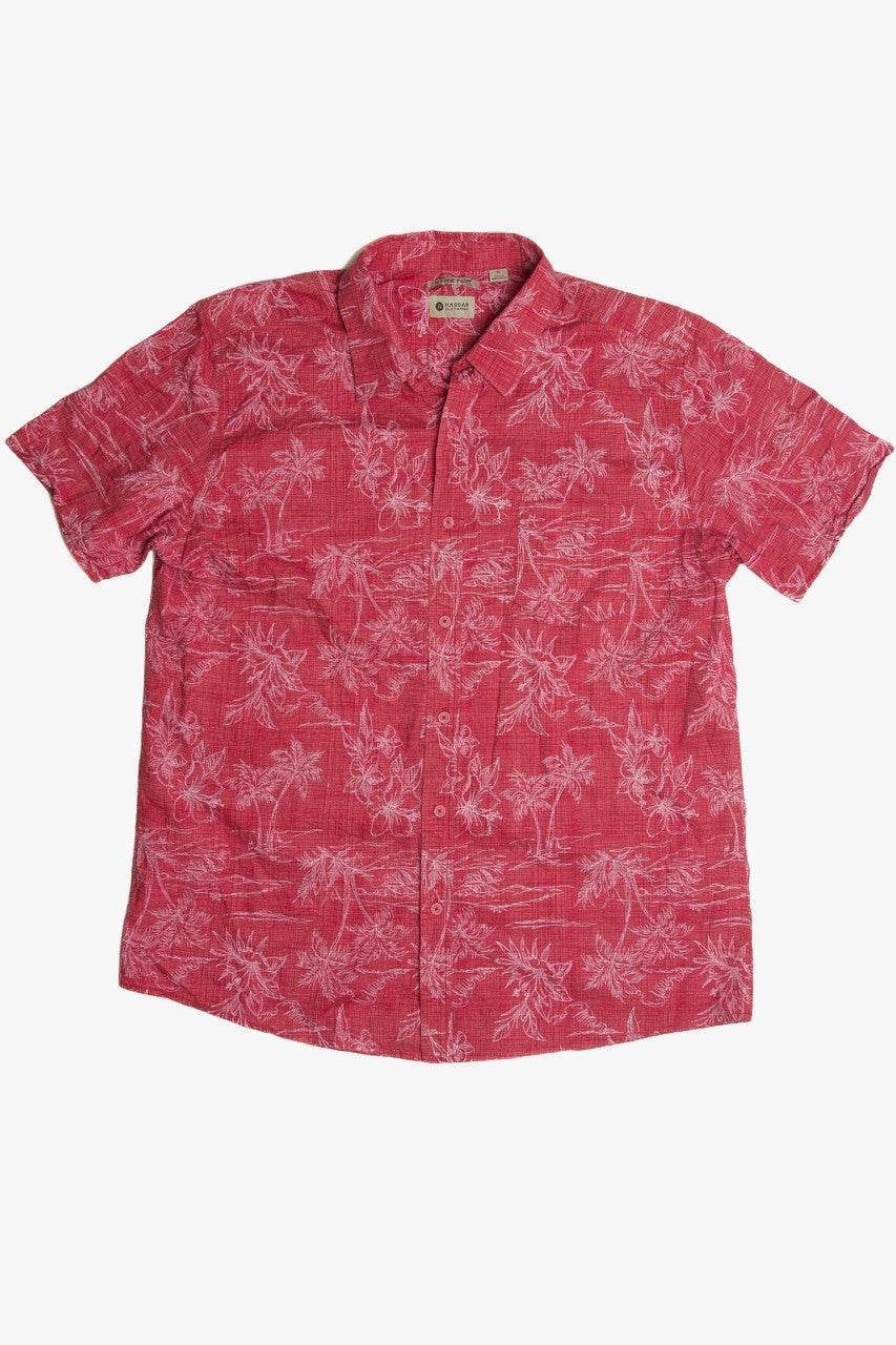 Vintage Red Line Art Hawaiian Shirt