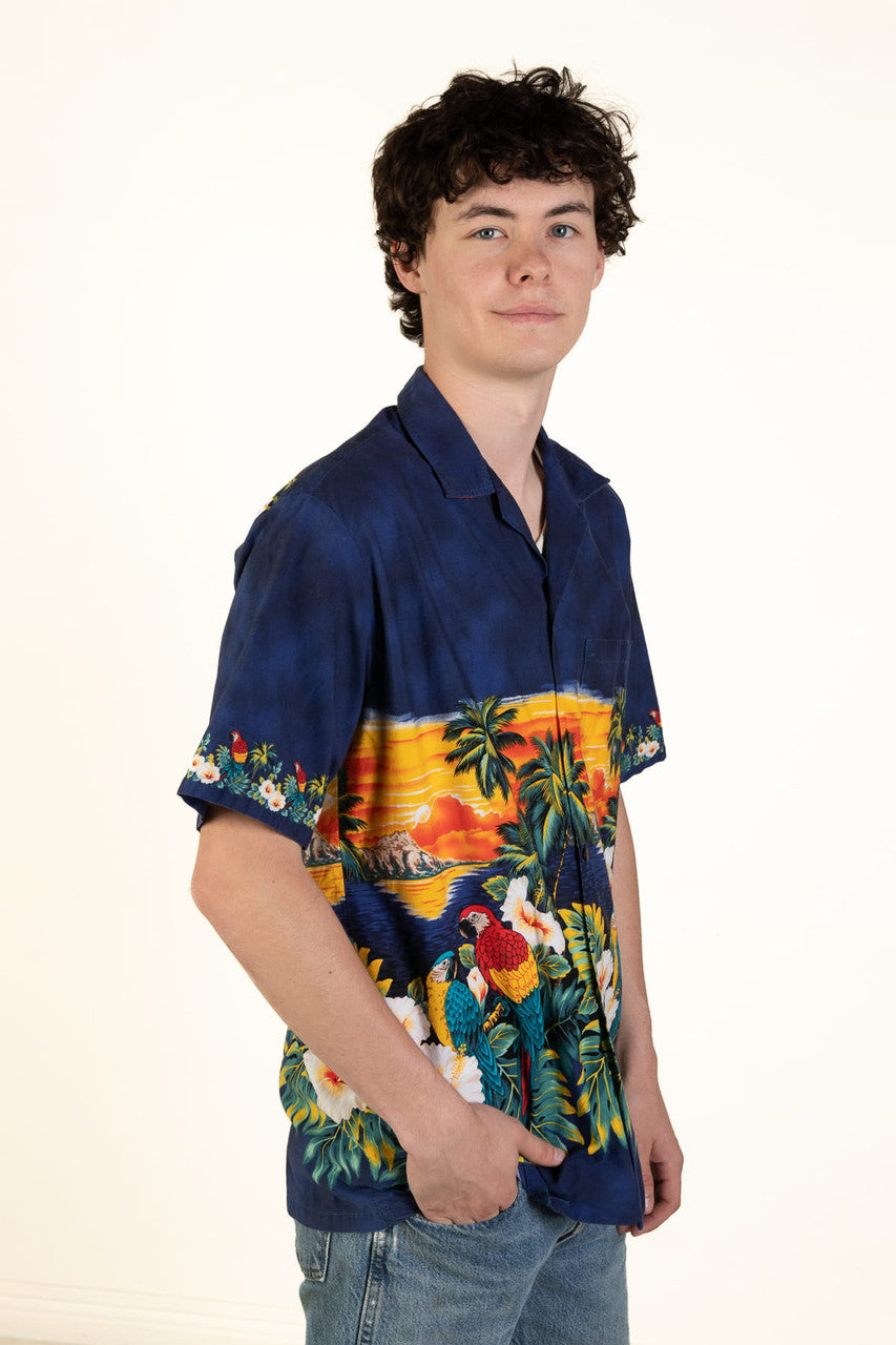 Vintage Pacific Legend Sunset Hawaiian Shirt (1990s)