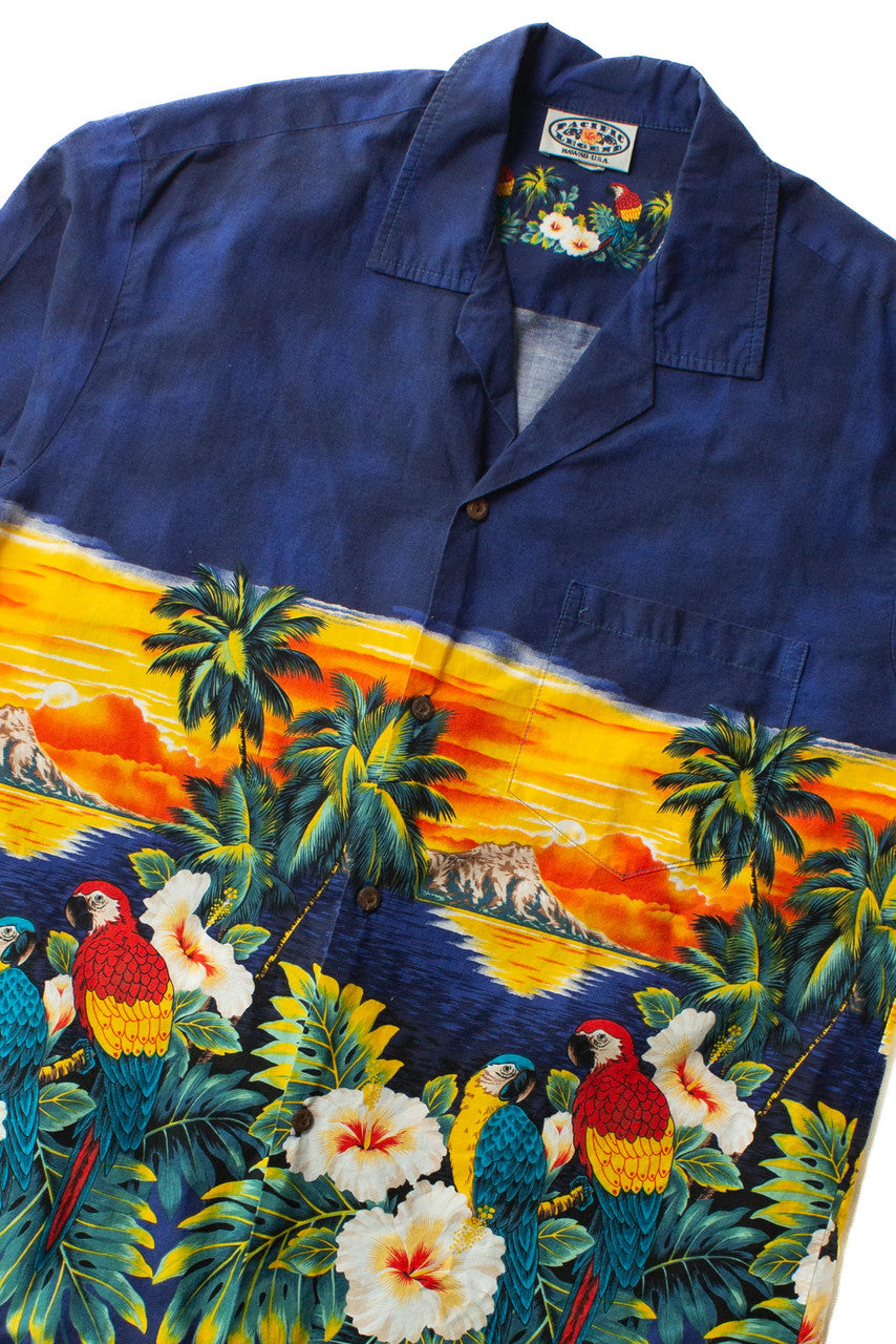 Vintage Pacific Legend Sunset Hawaiian Shirt (1990s)