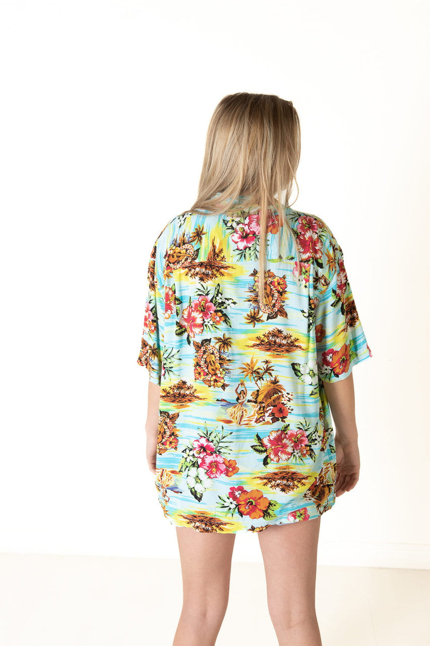 Blue Ukuleles Hawaiian Shirt